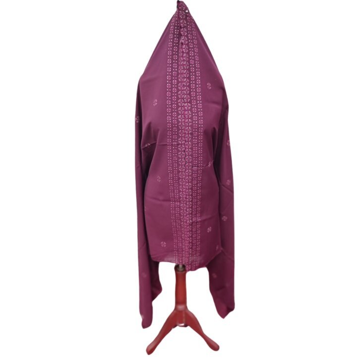 Elegant Burgundy Swiss Costume with Intricate Embroidery