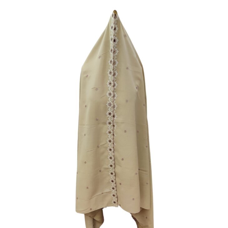Beautiful Swiss Costume: Light Beige with Eye-Catching Trim